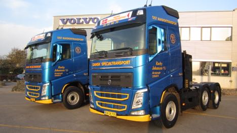 Transportvirksomhed med speciale i specielle transporter fr to nye Volvoer