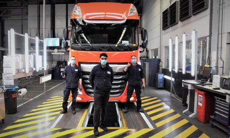 Hollandsk lastbilproducent har sat produktionsbndet i gang igen