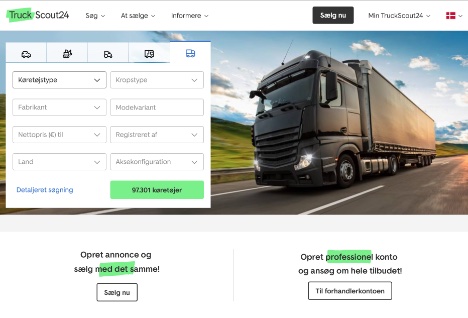 Tysk web-handelsplads med transportmateriel er kommet i dansk-sproget udgave